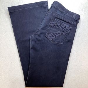 7 For All Mankind Women's Dark Blue Wide Leg Flare Jeans